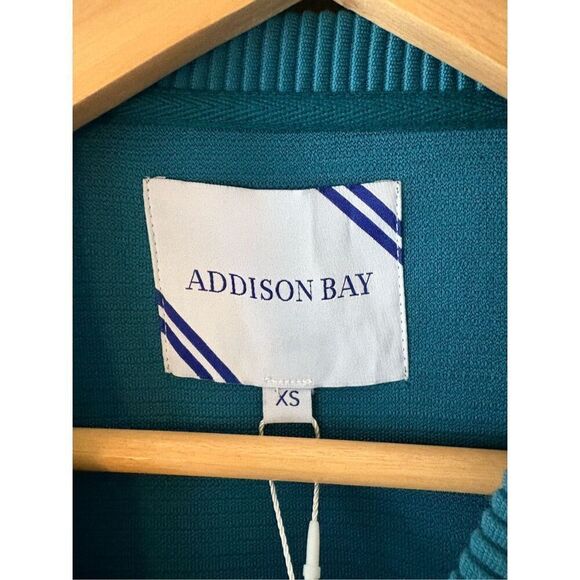 NWT Addison Bay Everyday Ribbed Crewneck In Blue Crush Size XS $168 MSRP - Picture 7 of 10